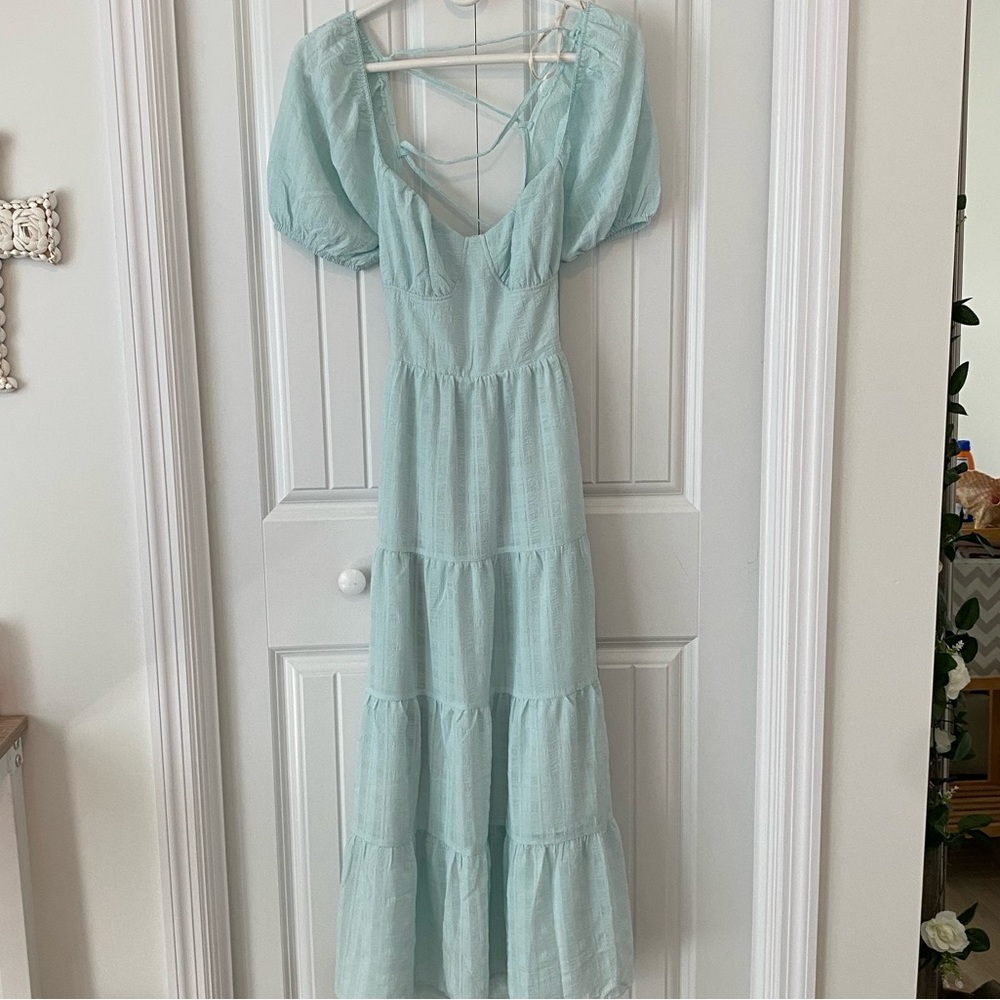 Forever 21 maxi light blue dress